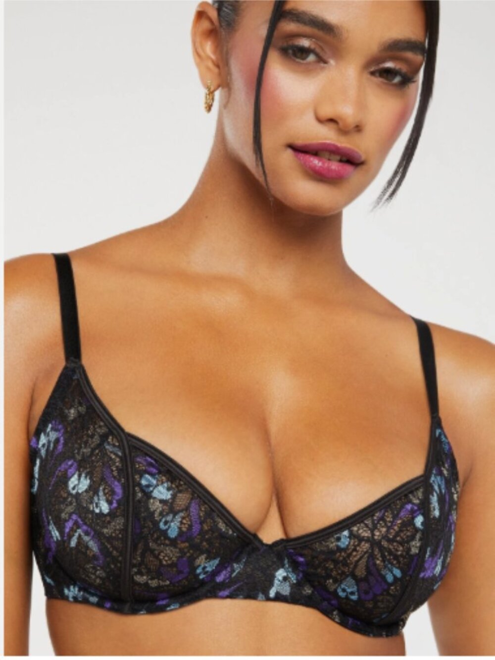 NWT SAVAGE X FENTY BY RIHANNA Butterfly Wings Unlined Lace Tulip Cup Bra - 32D